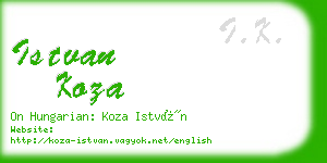 istvan koza business card